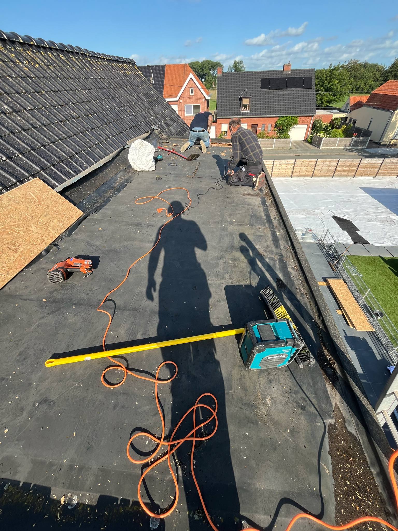 Platdakrenovatie Sint-Laureins - bestaande situatie